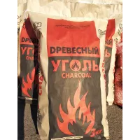 Уголь древесный 3 кг, бумажный пакет