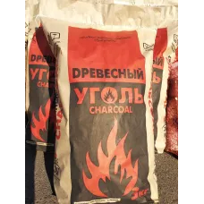 Уголь древесный 3 кг, бумажный пакет