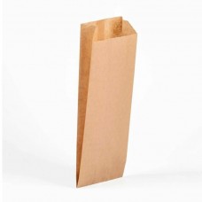 Пакет бумажный с плоским дном 90*40*205мм, белый/крафт, упаковка 100шт