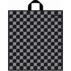 Пакет с петлевой ручкой ПНД 40*44 43мкм рисунок Полоса, Соты, упаковка 50шт 