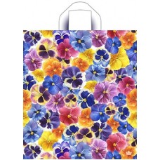 Пакет с петлевой ручкой ПНД 38*42 40мкм рисунок в ассортименте, упаковка 50шт 