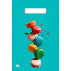 Пакет с вырубной усиленной  ручкой ПВД 38*45 60мкм в ассортименте, упаковка 50шт 