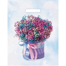 Пакет с вырубной усиленной  ручкой 31*40 60мкм в ассортименте, упаковка 50шт 