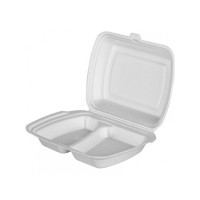 Ланч-бокс из вспененного полистирола , безсекционный , 2-секционный, упаковка 100 шт