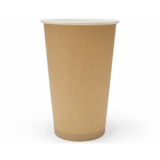 Стакан бумажный 350 мл белый, крафт, упаковка 50 шт